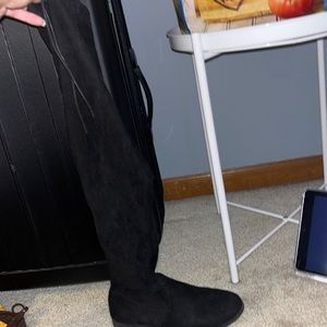 suede knee high boots